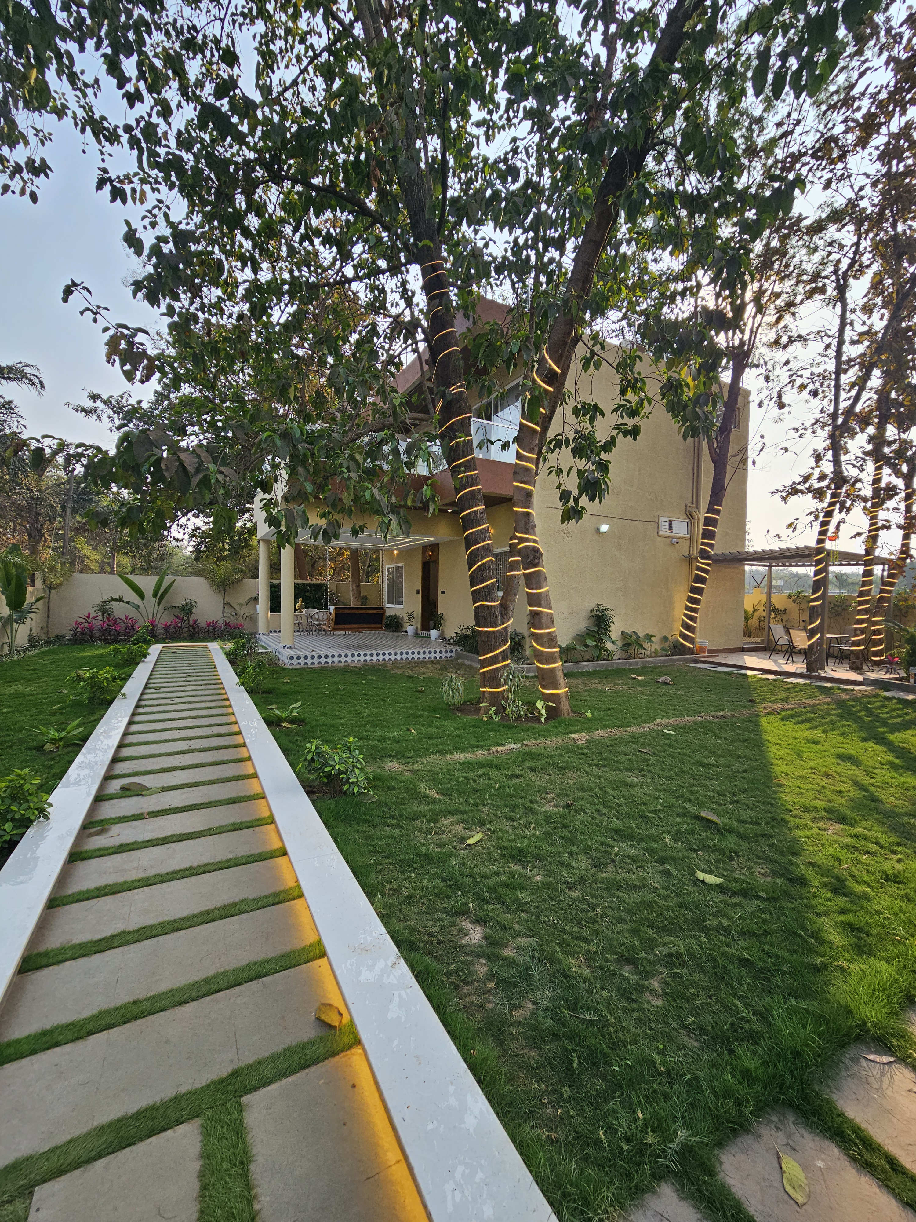 Luxury Furnished 2 BHK Farmhouse for Sale Near VIP Road Raipur | Swimming Pool & Landscaped Garden