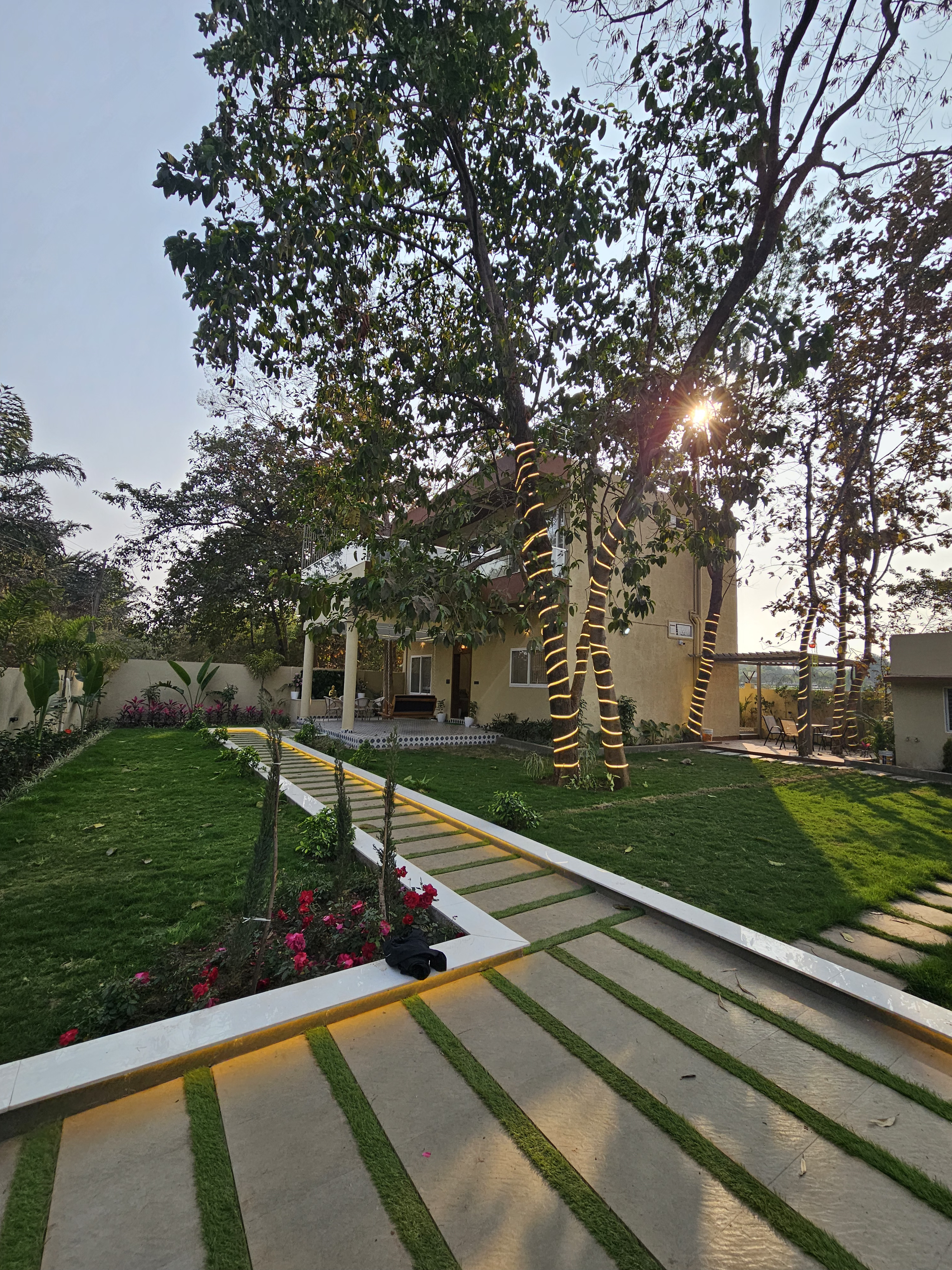 Luxury Furnished 2 BHK Farmhouse for Sale Near VIP Road Raipur | Swimming Pool & Landscaped Garden