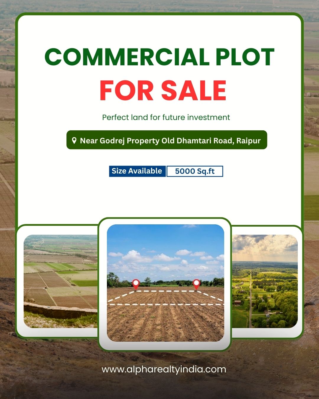 Commercial Plot for Sale Near Godrej Property, Old Dhamtari Road Raipur | 5022 Sq.ft Investment Land